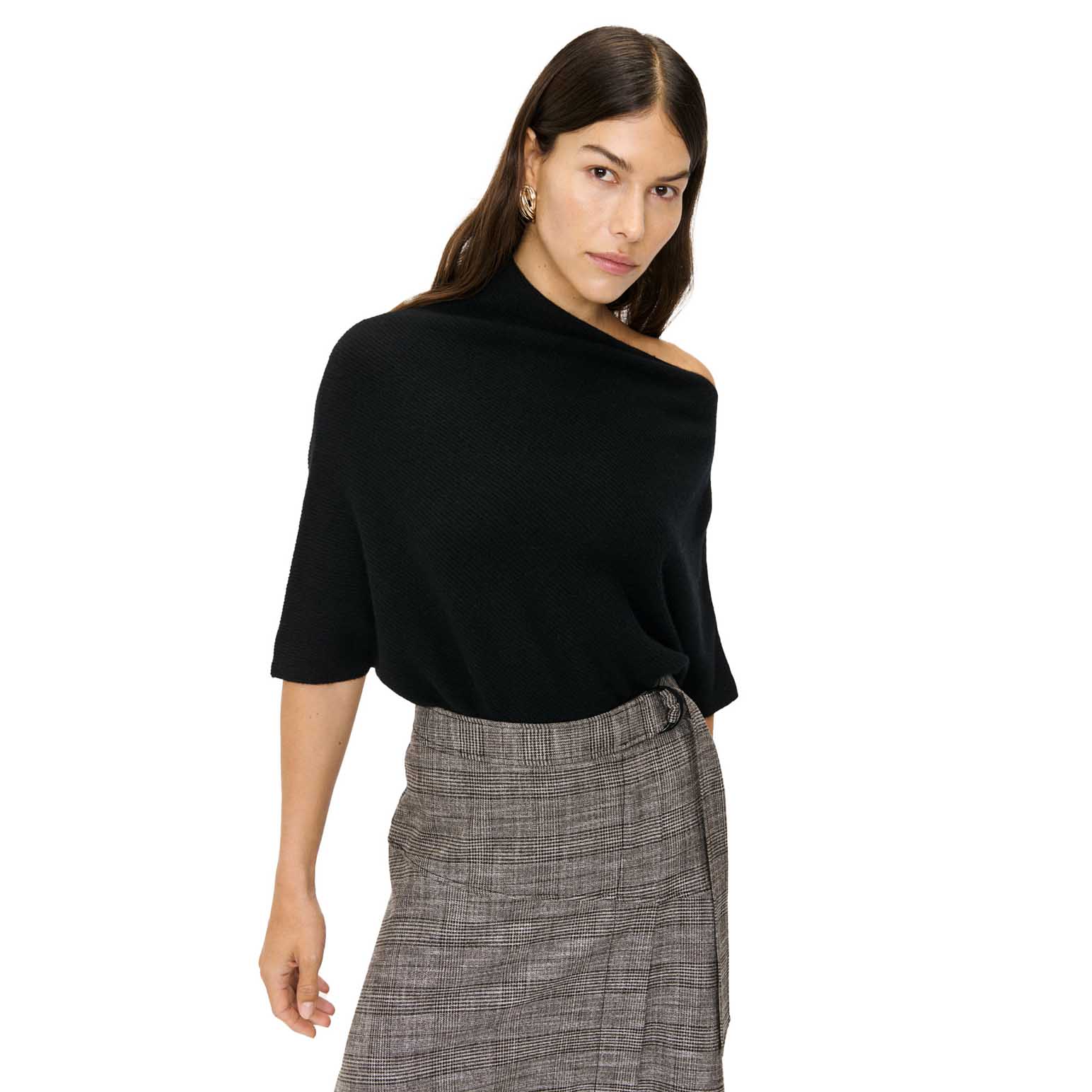 Veronika Maine Asymmetric Knit Top